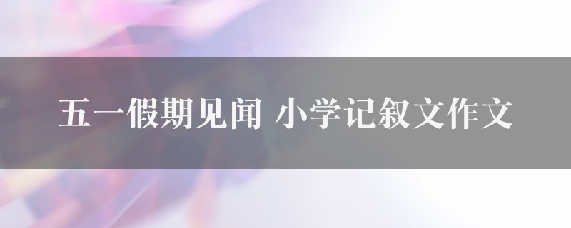 五一假期见闻作文 小学记叙文五篇图1