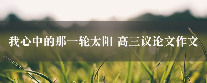 我心中的那一轮太阳作文 高三议论文图1