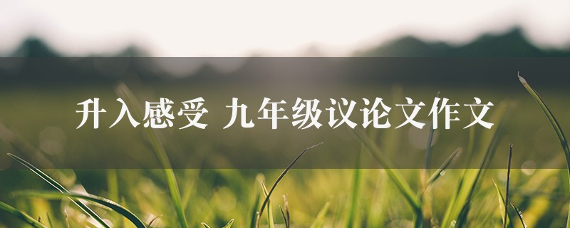 升入感受作文 九年级议论文图1