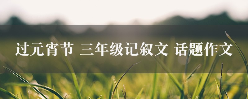 过元宵节作文 三年级记叙文 话题精选9篇图1