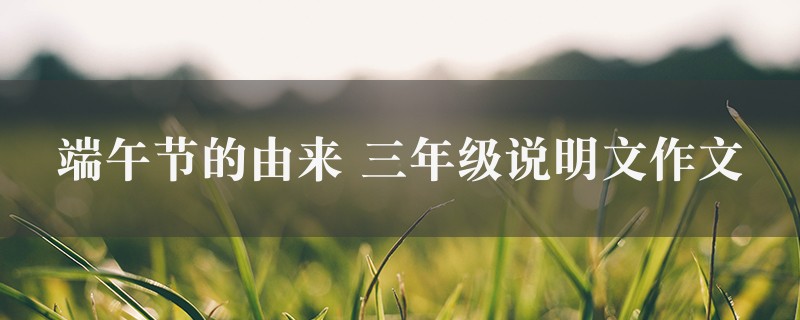 端午节的由来作文 三年级说明文8篇图1