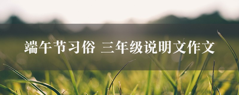 端午节习俗作文 三年级说明文十篇图1