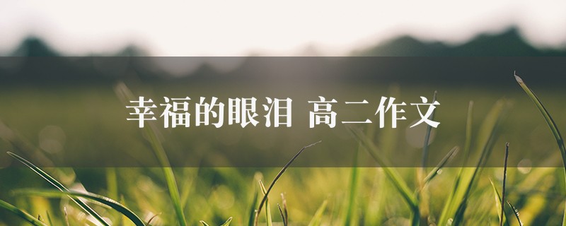 幸福的眼泪作文 高二精选八篇图1