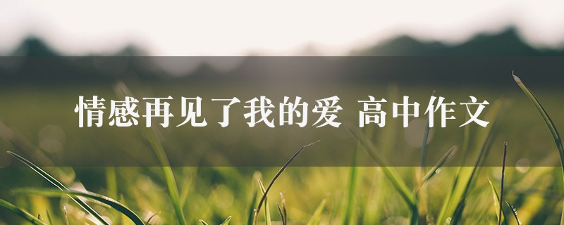 情感再见了我的爱作文 高中图1