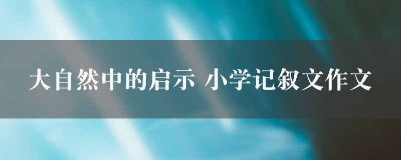 大自然中的启示作文 小学记叙文精选七篇图1