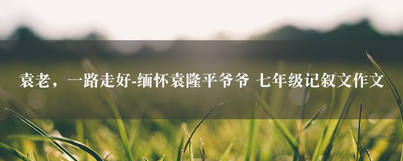 袁老，一路走好-缅怀袁隆平爷爷作文 七年级记叙文图1