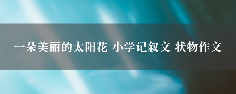 一朵美丽的太阳花作文 小学记叙文 状物图1