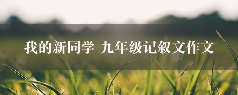 我的新同学作文 九年级记叙文四篇图1