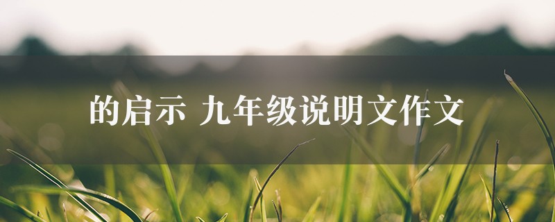 的启示作文 九年级说明文精选8篇图1