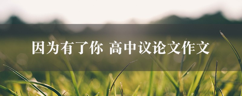 因为有了你作文 高中议论文精选8篇图1