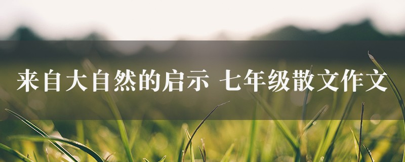 来自大自然的启示作文 七年级散文精选2篇图1