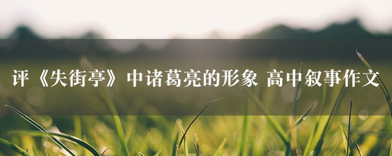 评《失街亭》中诸葛亮的形象作文 高中叙事图1